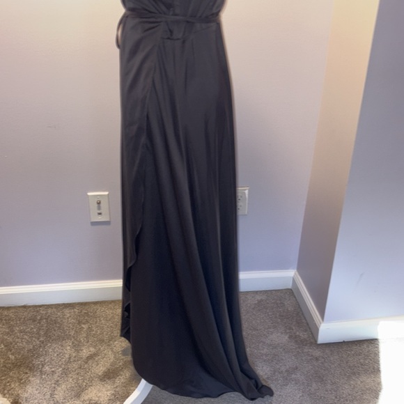 Baltic Born Krystal Satin Wrap Gown - Picture 5 of 8
